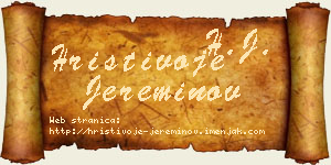 Hristivoje Jereminov vizit kartica